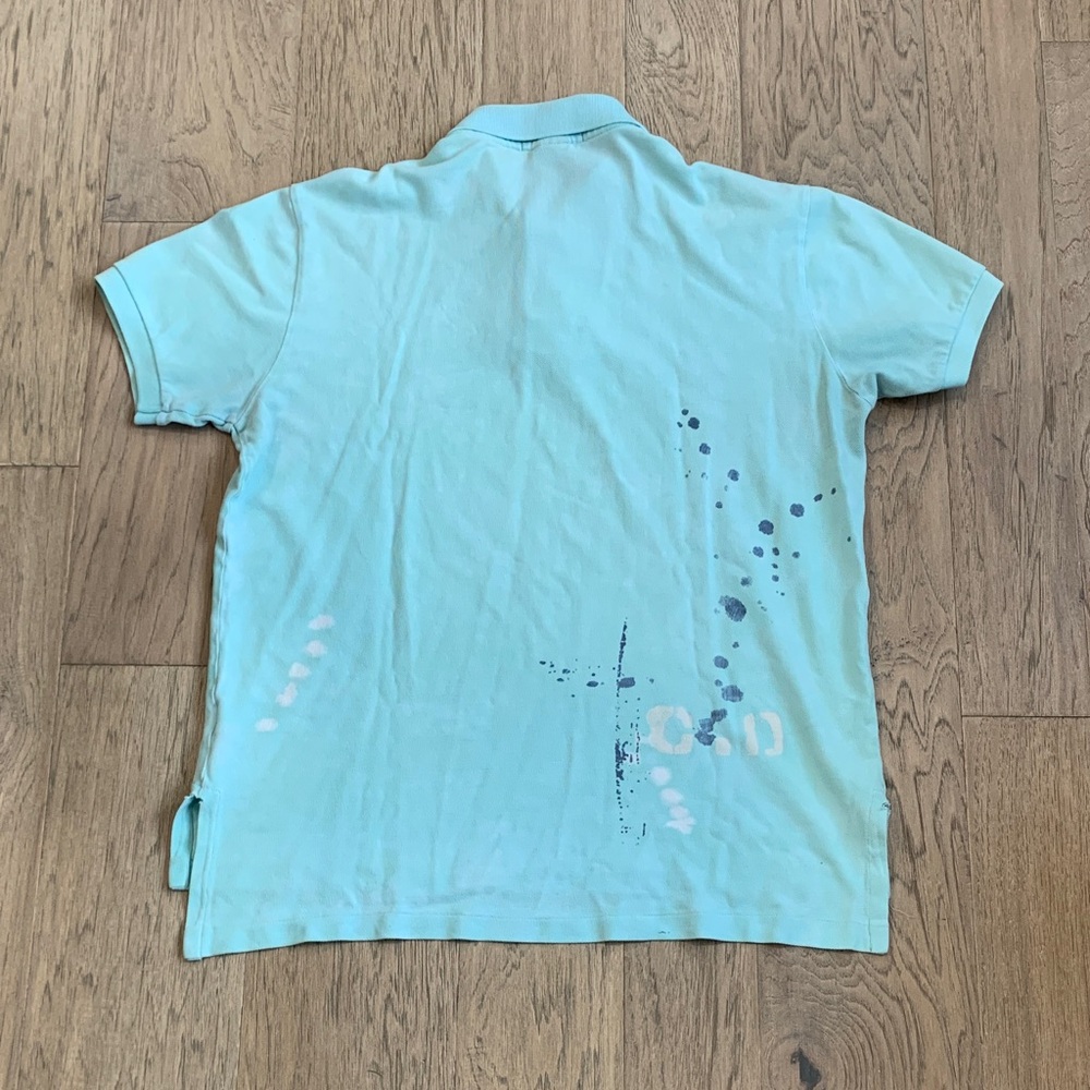 Polo by Ralph Lauren Light Blue Polo with Black Skeletal Graphic Size Large - Picture 9 of 11